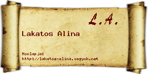 Lakatos Alina névjegykártya