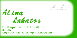 alina lakatos business card